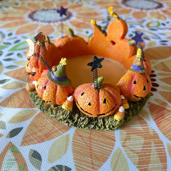 Halloween Festive party Pumpkins Candle Holder for three inch round candle. - Picture 1 of 10